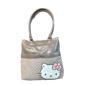 Sanrio 2008 Hello Kitty Satchel Tote Bag Pink Brown